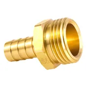 Brass Barb to Male Garden Hose Fitting