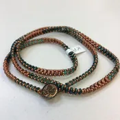 01-21-24 SuperDuo Wrap Bracelet Leather and SuperDuo beads complete a leather wrap bracelet. Karen 1:30-3:30pm