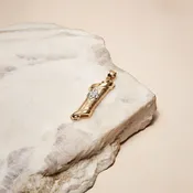 14K Gold Torah Scroll Mezuzah Pendant