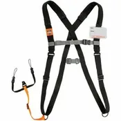Ergodyne 3138 Padded Bar-code Scanner Harness Large (L) - Hook & Loop Attachment - Black - 1 Each