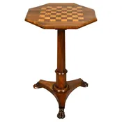 William IV Rosewood Game Top Candle Stand