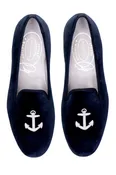 Anchor Midnight Velvet Slipper (Men)