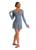 Adagio Long Sleeve Shrug with Thumbholes (Dusty Grey)