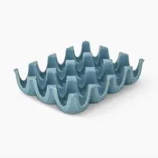 12 Section Speckled Ceramic Egg Tray - Faded Denim
