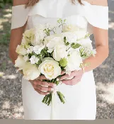 Elegant white wedding bouquet