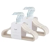 3 Sprouts Beige Velvet Non-Slip Hangers (30 Per Set)