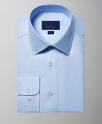 David Donahue Dress Shirt-Trim Fit-Royal Oxford Sky