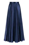 Amerie Satin Skirt - Sapphire Blue