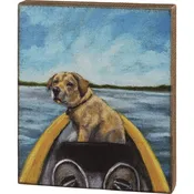 Dog in Canoe Decor