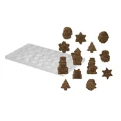 Christmas Decorations, 36-Cavity Professional Silicone Chocolate Mold, Made in Italy