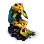 Frog with Legs Crossed Playing Flute