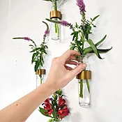 Minimal Wall Vase: Antique Brass Ring