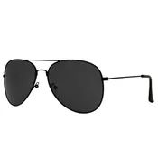 Aviator Sunglasses: Black Frames/Smoke Lenses