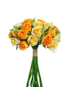 10" Rose Bud Silk Flower Bouquet