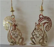 Acorn and Squirrel Earrings