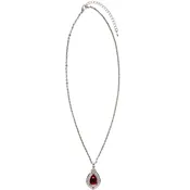 Chalcedony Red Stone Pendant with Chain