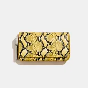 Burn Clutch in Yellow Python