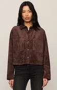 All Day Cropped Suede Jacket