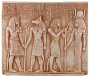 Anubis and Isis Plaque - 10"