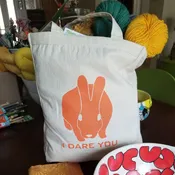 Bunny tote bag - orange