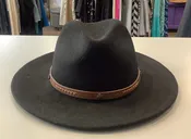 Adora Black & Brown 100% Wool Hat