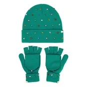 Decked in Emerald Beanie and Mittens Set