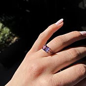 10K Rose Gold Diadem Amethyst Ring