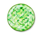 MacKenzie-Childs Green Marble Check Melamine Dinner Plates, Set of 4