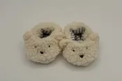 0-6 M Booties -  Ivory Sherpa Bear