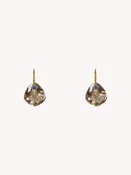 18k Yellow Gold Smoky Quartz & Tanzanite Briolette Earrings