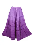 Amethyst Vintage Western Long Skirt Embroidered Boho SkirtS S/M