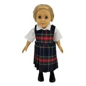 18" Doll Uniform - Plaid 63 Jumper with Shirt
