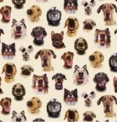 Adorable dog print in 100% cotton — The Broadway Silk Store