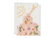 Champagne Fountain wedding greeting card