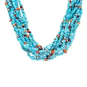 10 Strand Turquoise Beaded Necklace