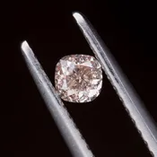0.20ct FANCY PEACH PINK DIAMOND CUSHION SHAPE CUT LOOSE STONE NATURAL ORANGE