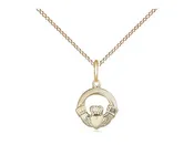 14kt Gold Claddagh Pendant