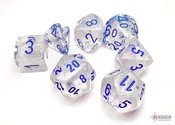 Chessex: Borealis Polyhedral Black-Icicle/light blue 7-Die Set (CHX27581)