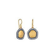 24K Diamond Drop Earrings