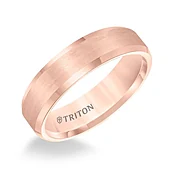 Bevel Edge Satin Center Classic Wedding Band