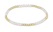 enewton | Classic Blissful Pattern 3mm Bead Bracelet - Pearl