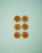 Caramel 7/8" Corozo Nut Buttons: Set of 6