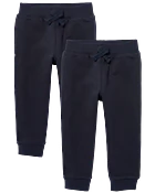 Baby And Toddler Boys Fleece Jogger Pants 2-Pack - Blue