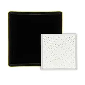 BrimWare Square Lattice Combo Plates (Black / White/ Gold) - 20 ct.