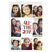 All the Joy Photo Collage Custom Holiday Card