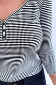 3/4 Button Sleeve Henly Knit Top
