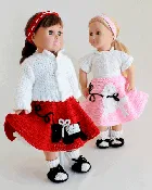 18" Doll At The Hop Crochet Pattern