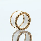 BVLGARI B.Zero1 18K rose gold Spiral White Ceramic Ring-Sz 51 — New Pagoda Specialty