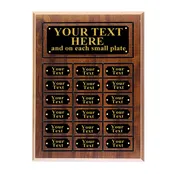 11.75X15.75 PERPETUAL PLAQUE AWARD - CHERRY FINISH (18 PLATES)