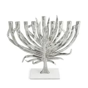 Michael Aram Large Antique Nickelplate Silver Palm Menorah